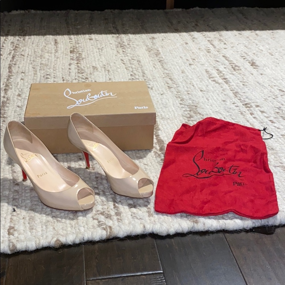 christian louboutin mater claude nude 85 in box